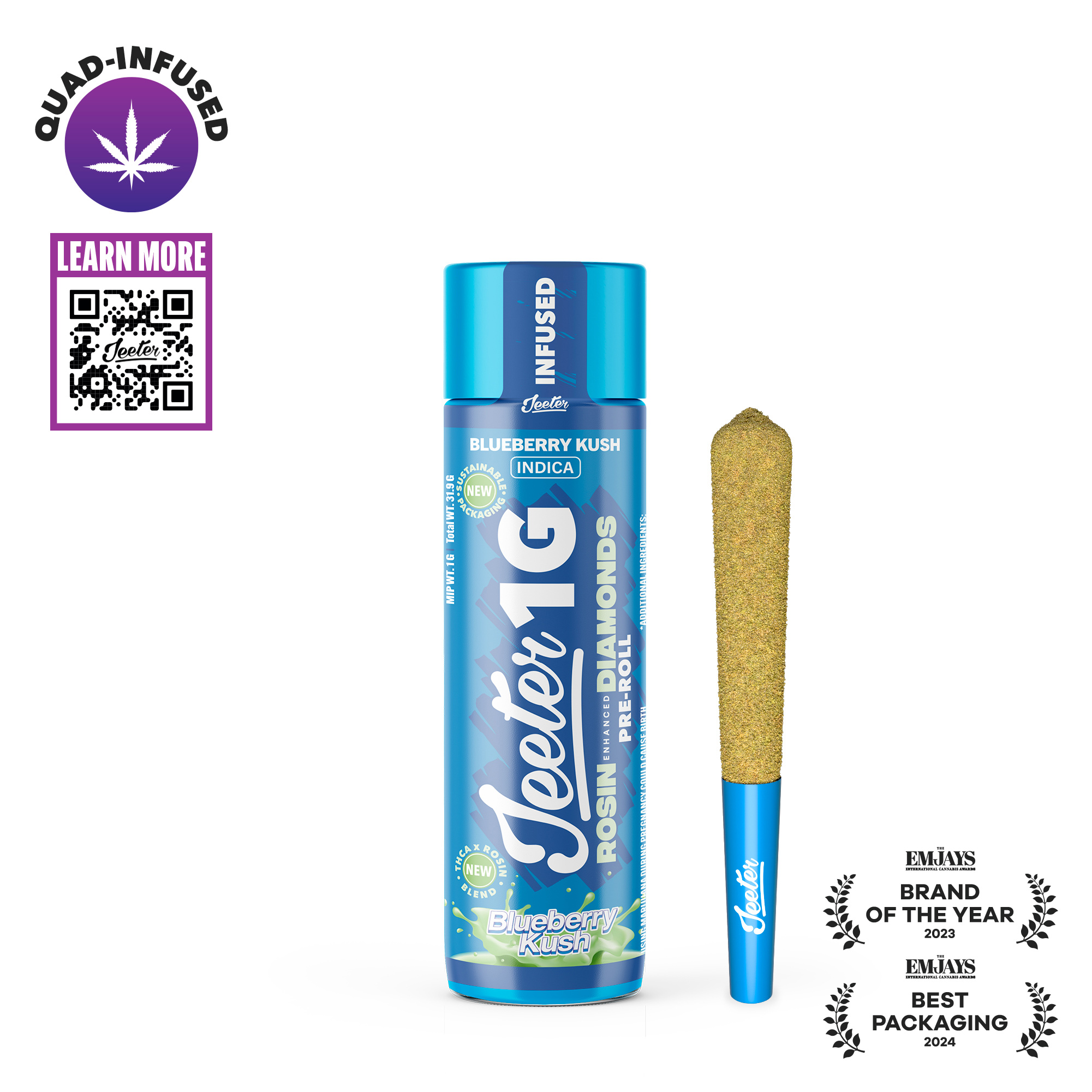 Blue ZKZ Quad Infused Pre-Roll