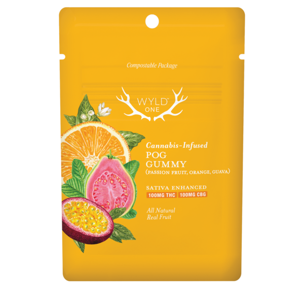 Image of Passion Fruit Orange Guava Sativa Gummy [1:1 THC:CBC] 10pc