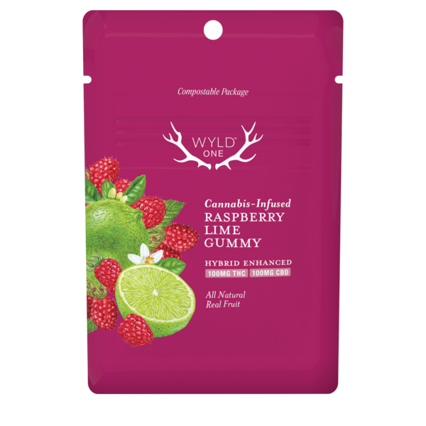 Image of Raspberry Lime Gummy (1:1 THC:CBD) 10pc