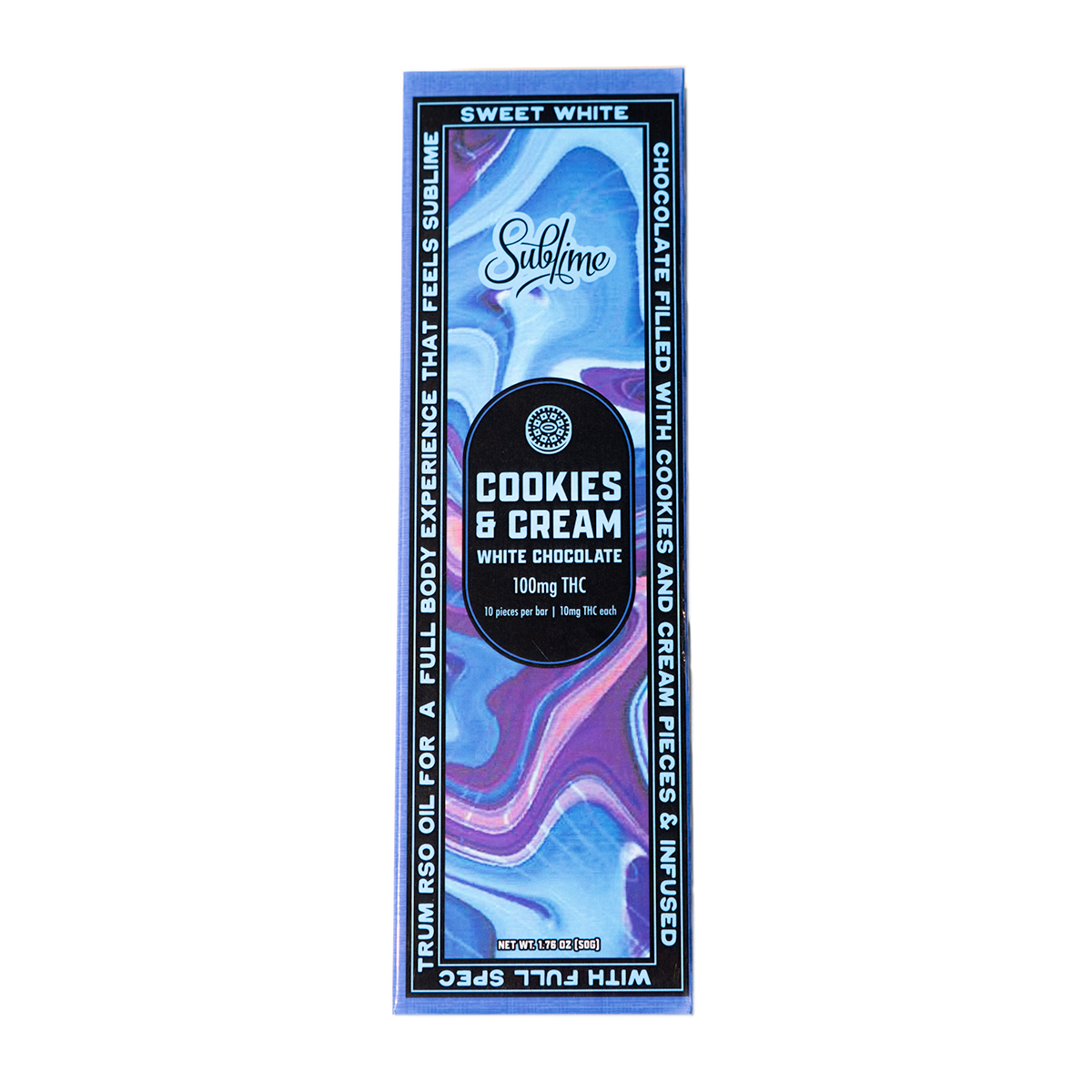 Image of Cookies and Cream RSO Chocolate Bar 10pc