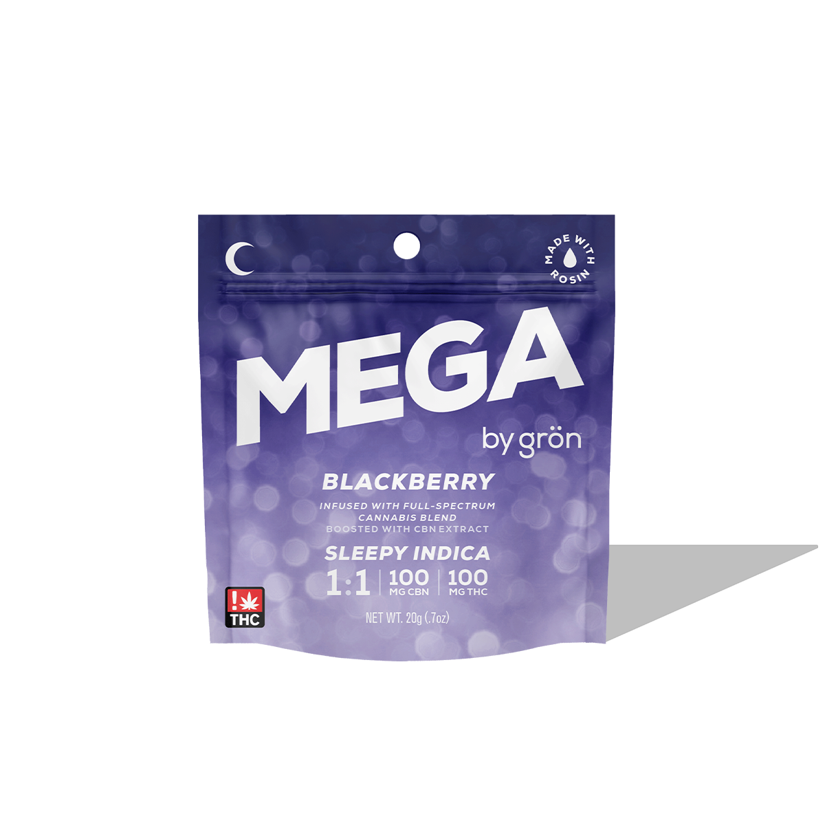 Blackberry Mega Pearl Gummie [1:1 THC:CBN] 1pk