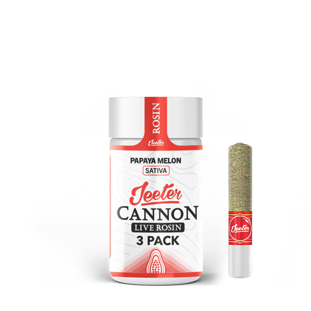 Papaya Melon Live Rosin Baby Cannons 3pk
