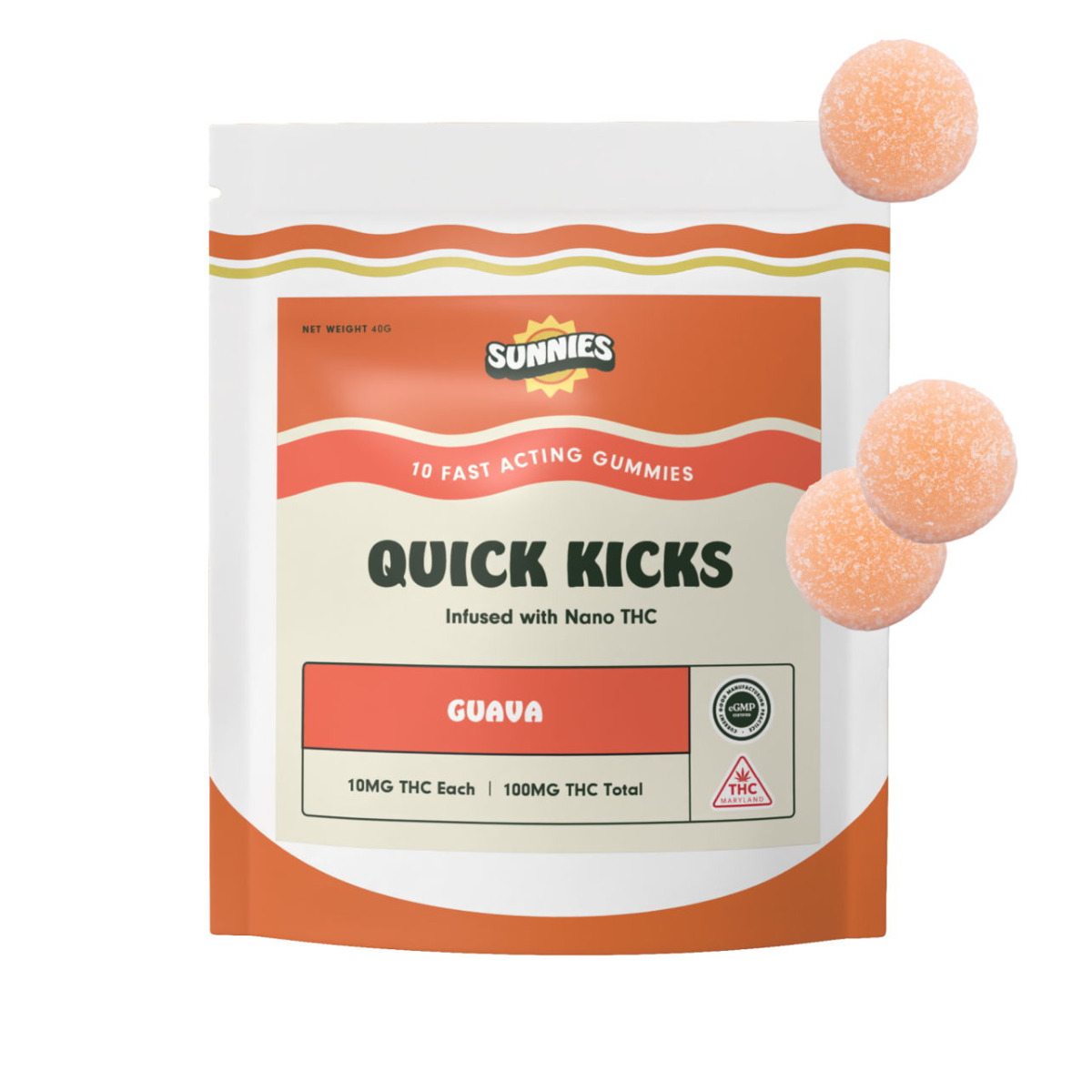 Image of Guava Quick Kicks Fast Acting Gummies 10pk