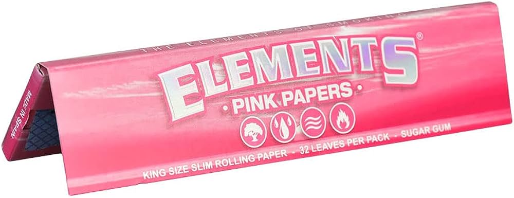 Image of King Size Slim Pink Rolling Papers
