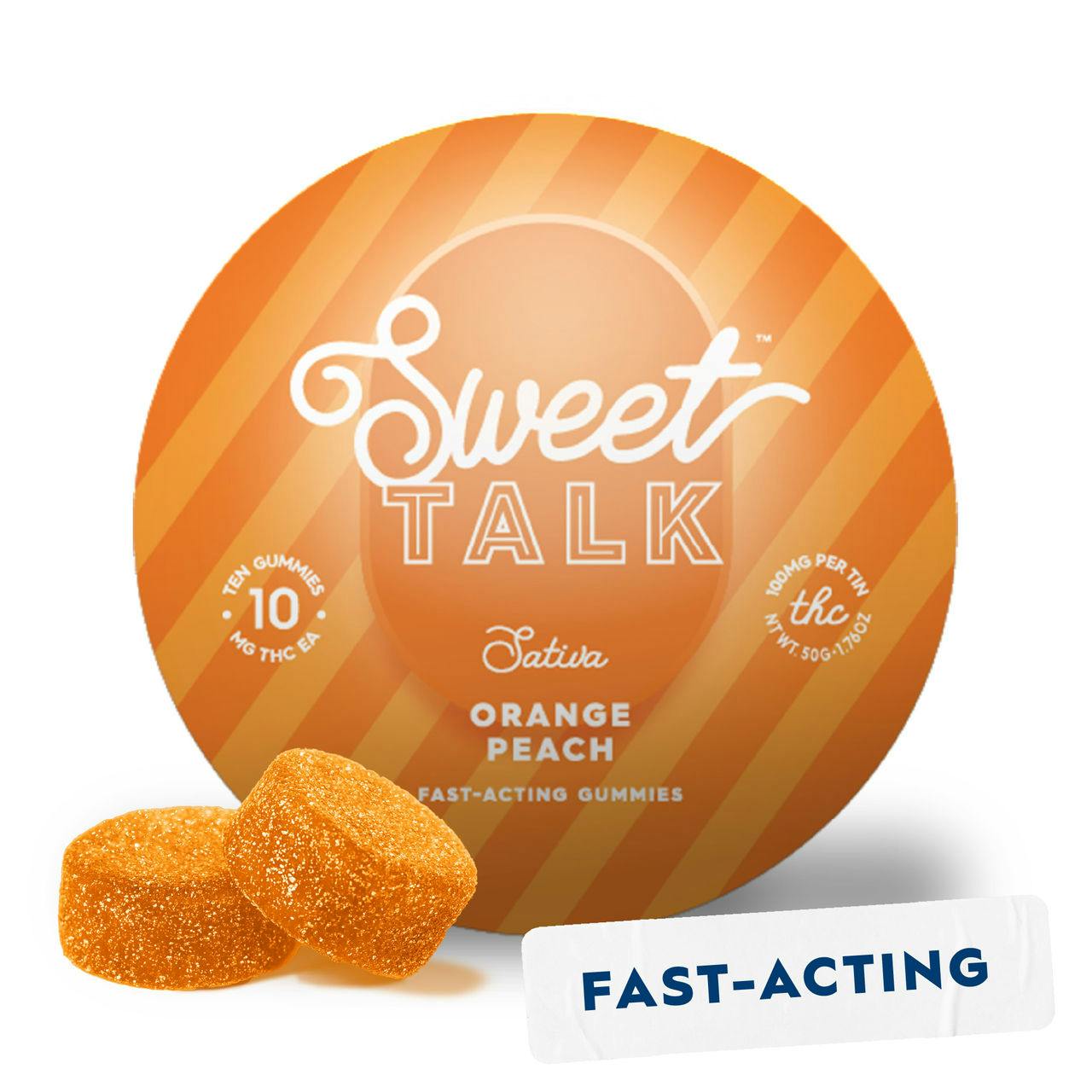 Image of Orange Peach Fast‑Acting Gummies 10pk