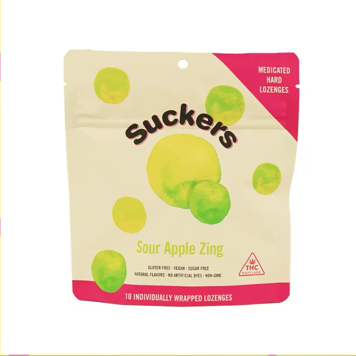 Image of Sour Apple Zing Suckers 10pack 
