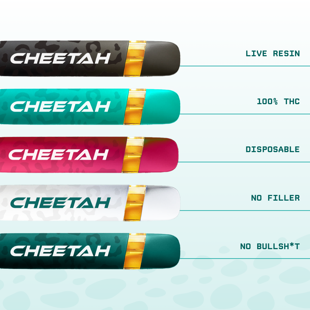cheetah live resin disposable vape Exodus Zooted THCA Disposable