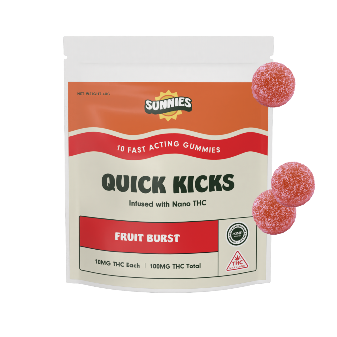 Image of Fruit Burst Quick Kicks Fast Acting Gummies 10pk