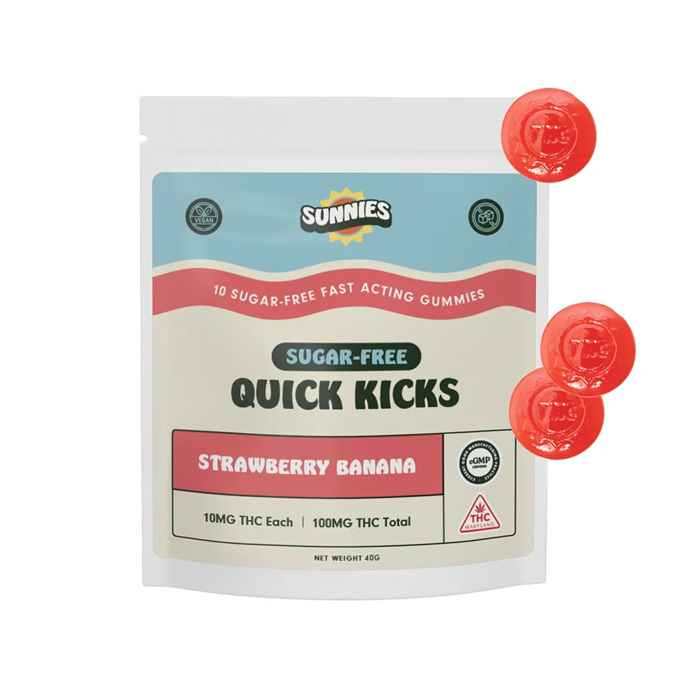 Image of Strawberry Banana Quick Kicks Fast Acting Gummies 10pk