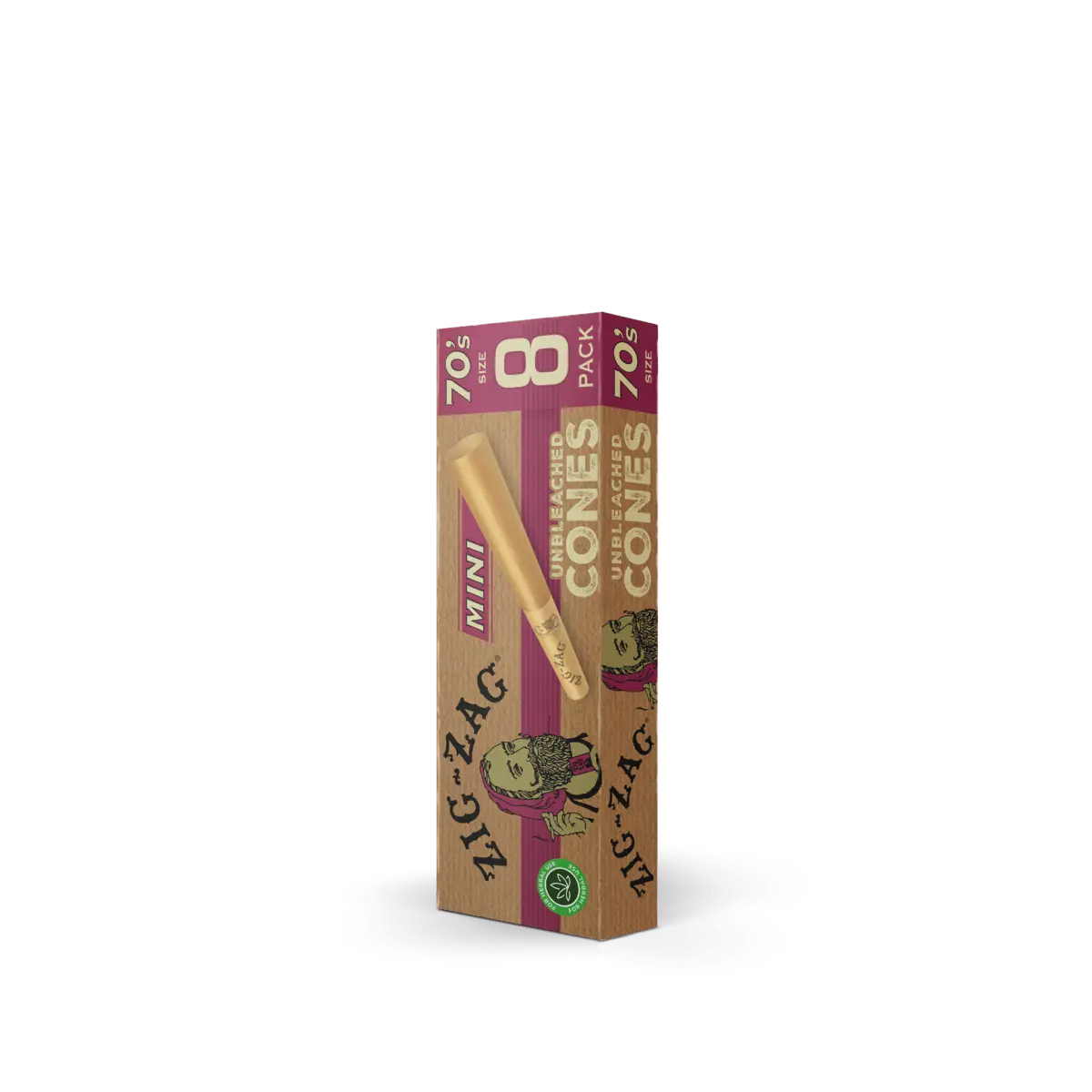 Image of 70mm Unbleached Ultra-Thin Mini Cones 8pk