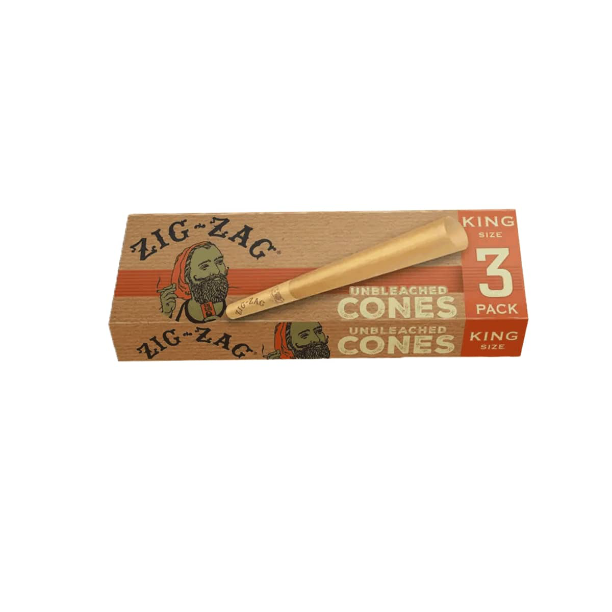 Image of Zig Zag Unbleached Cones King Size